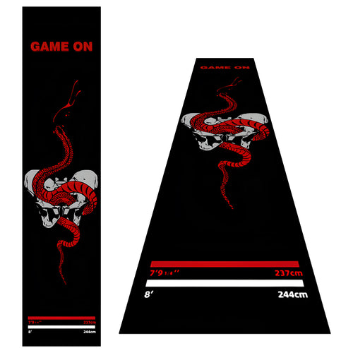 Red Snake Skull Throw Line Dart Mat - main product image