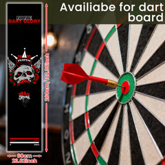 Skull Rose Throw Line Dart Mat - dartboard size guide image