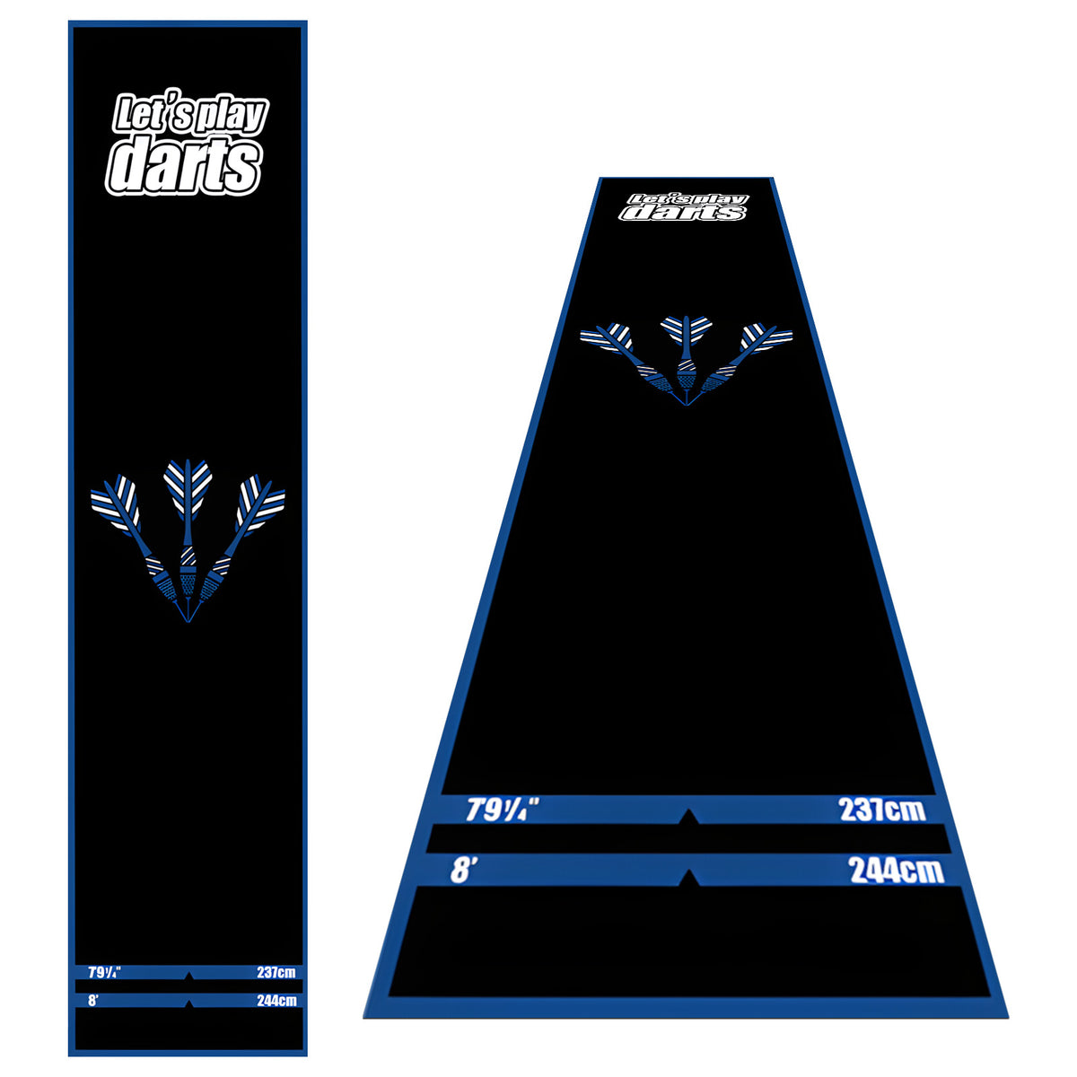 Blue Border Darts Throw Line Dart Mat - main product image
