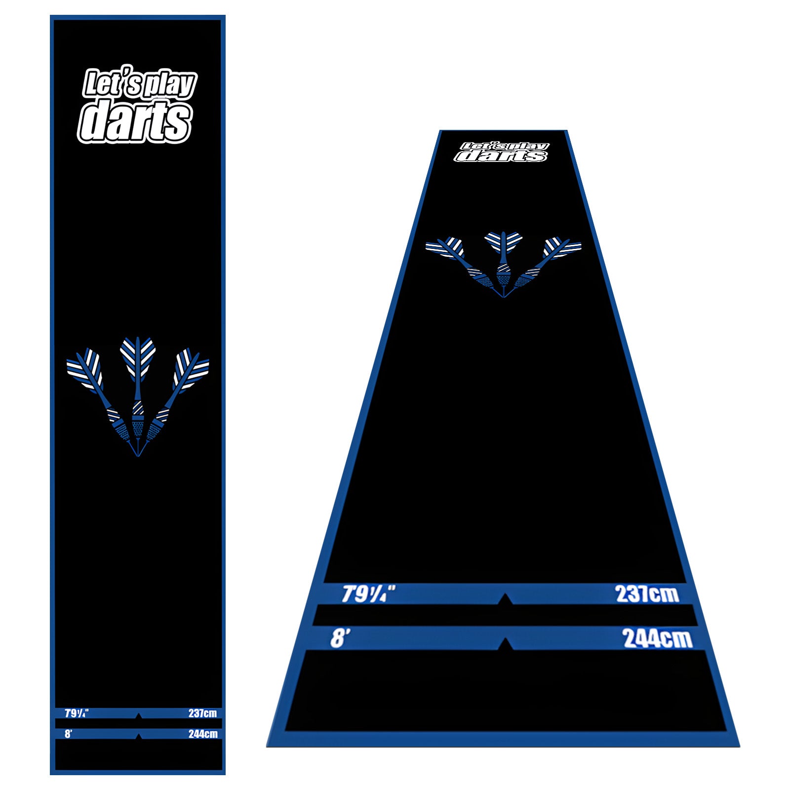 Blue Border Darts Throw Line Dart Mat - main product image