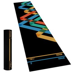 Colorful Geometric Throw Line Dart Mat - roll-up storage view