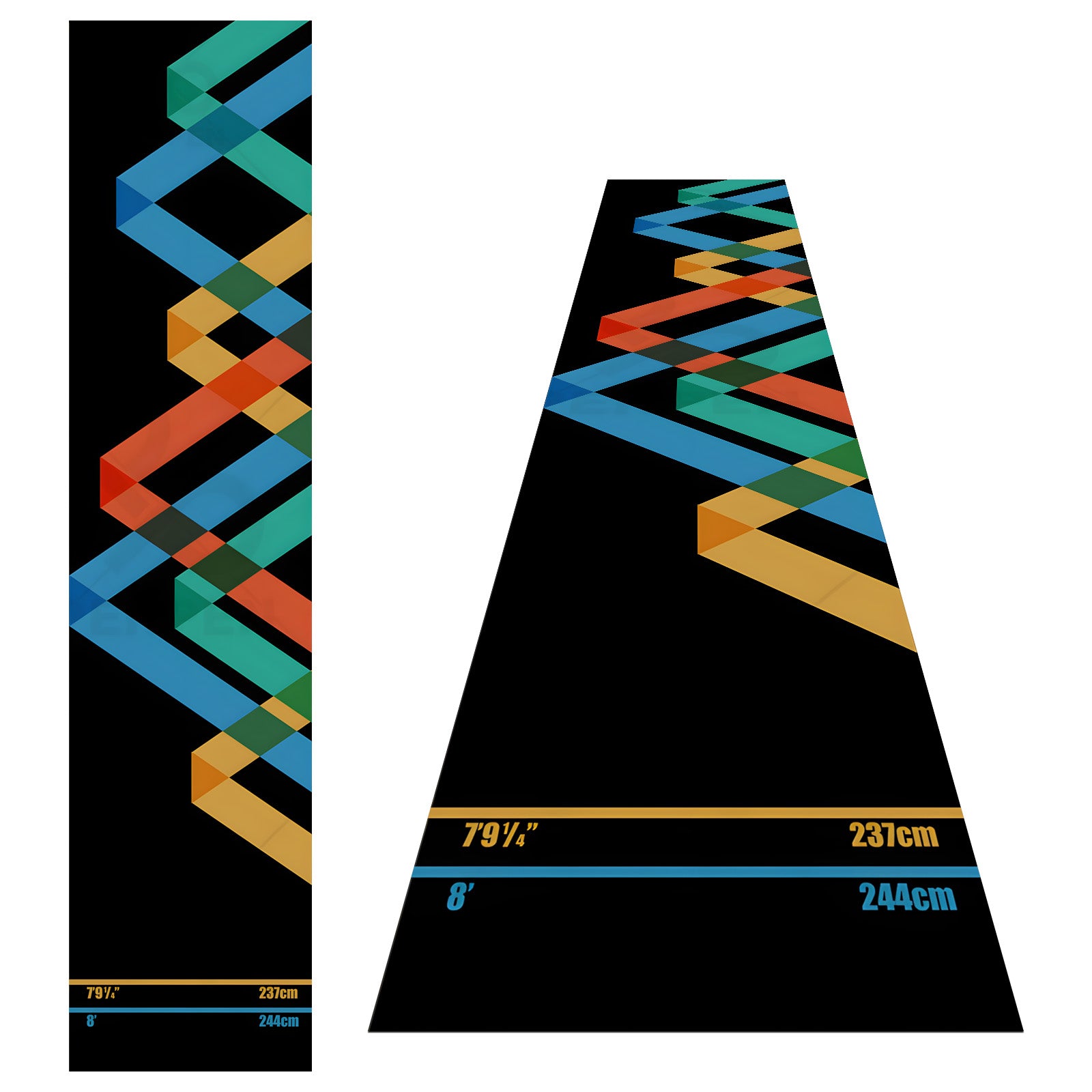 Colorful Geometric Throw Line Dart Mat - main product image