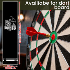 White Darts Logo Throw Line Dart Mat - dartboard size guide image