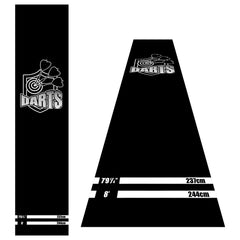 White Darts Logo Throw Line Dart Mat - main product image